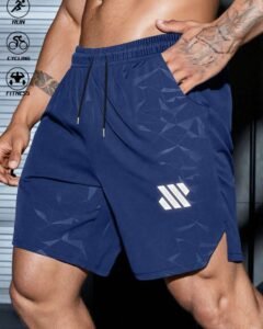 Pantalones cortos deportivos casuales con bolsillo y cordón
