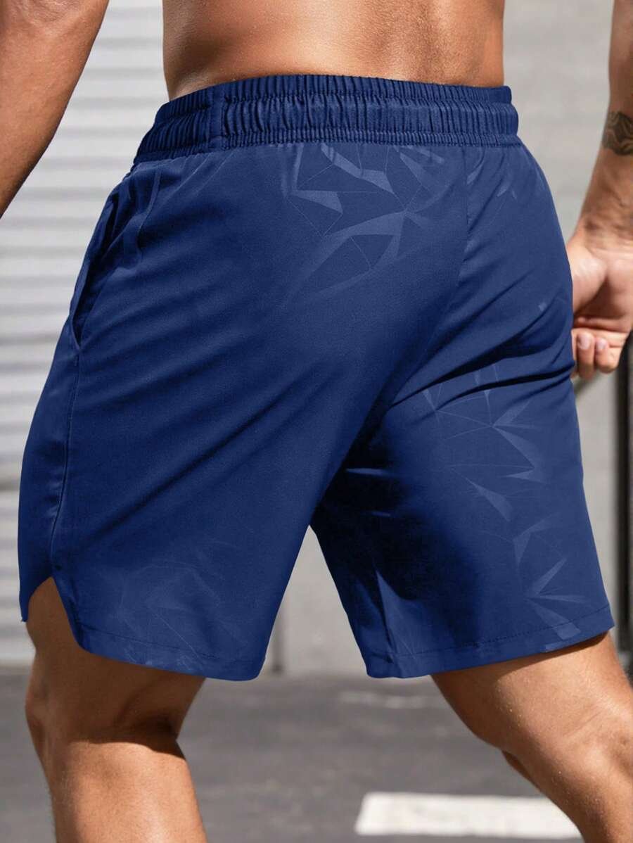 Pantalones cortos deportivos casuales con bolsillo y cordón - Imagen 3