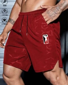 Pantalones cortos deportivos casuales con bolsillo y cordón