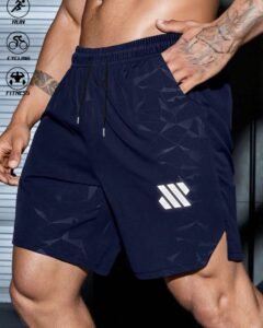 Pantalones cortos deportivos casuales con bolsillo y cordón