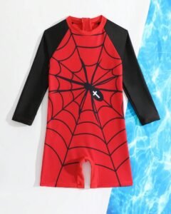 Traje de baño de una pieza de manga larga para niño