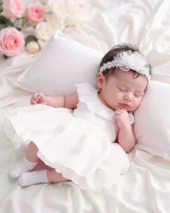 Vestido ligero de malla sin mangas con cuello de encaje