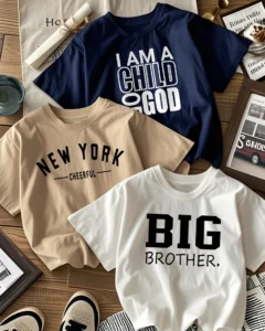 Camiseta de manga corta de cuello redondo estampada casual