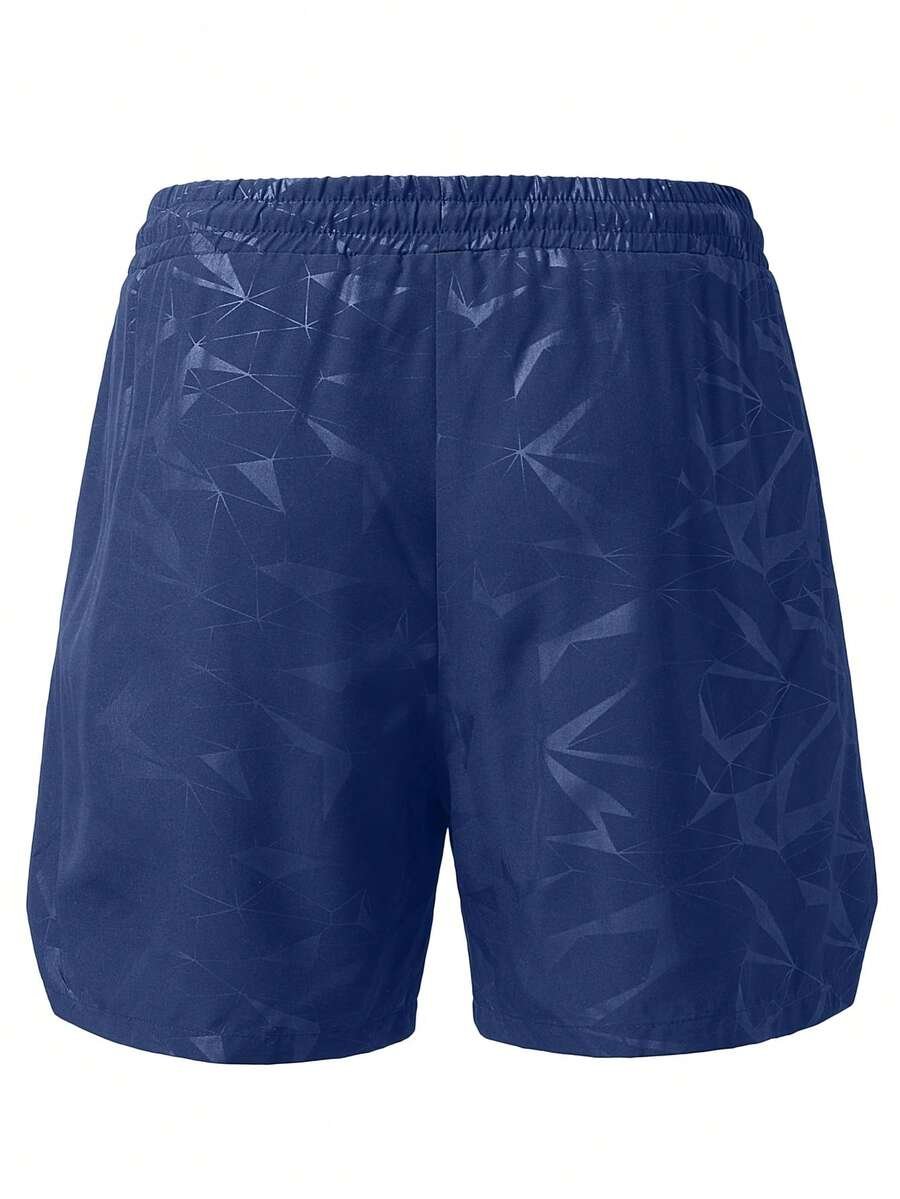 Pantalones cortos deportivos casuales para hombre con cintura con cordón y bolsillo - Imagen 3