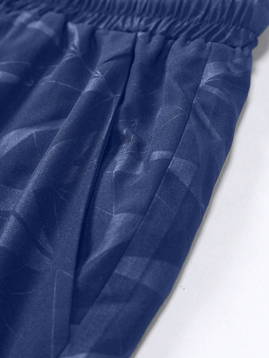 Pantalones cortos deportivos casuales para hombre con cintura con cordón y bolsillo - Imagen 2