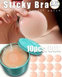 10 piezas Cubrepezones reutilizables e invisibles, sin costuras y antideslizantes