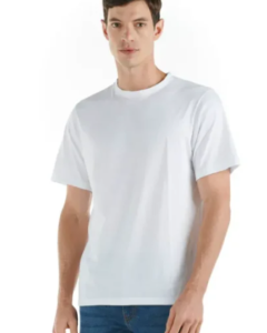 Playera Cuello Redondo Hombre blanca Manga Corta
