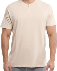 Playera Henley de Caballero Caqui