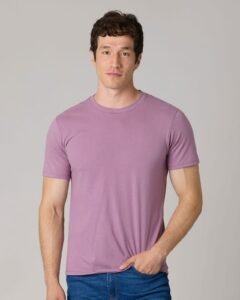 Playera morado Cuello redondo hombre Manga Corta