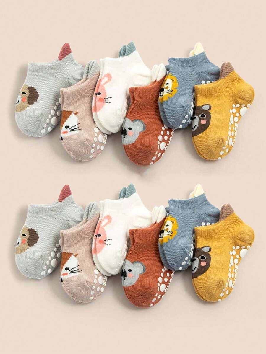 6 pares de calcetines antideslizantes de gel para bebé - Imagen 3