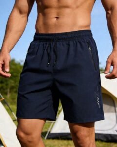 Pantalones cortos casuales sueltos de seda de hielo