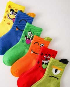 5 pares de calcetines deportivos cortos para niños de primavera