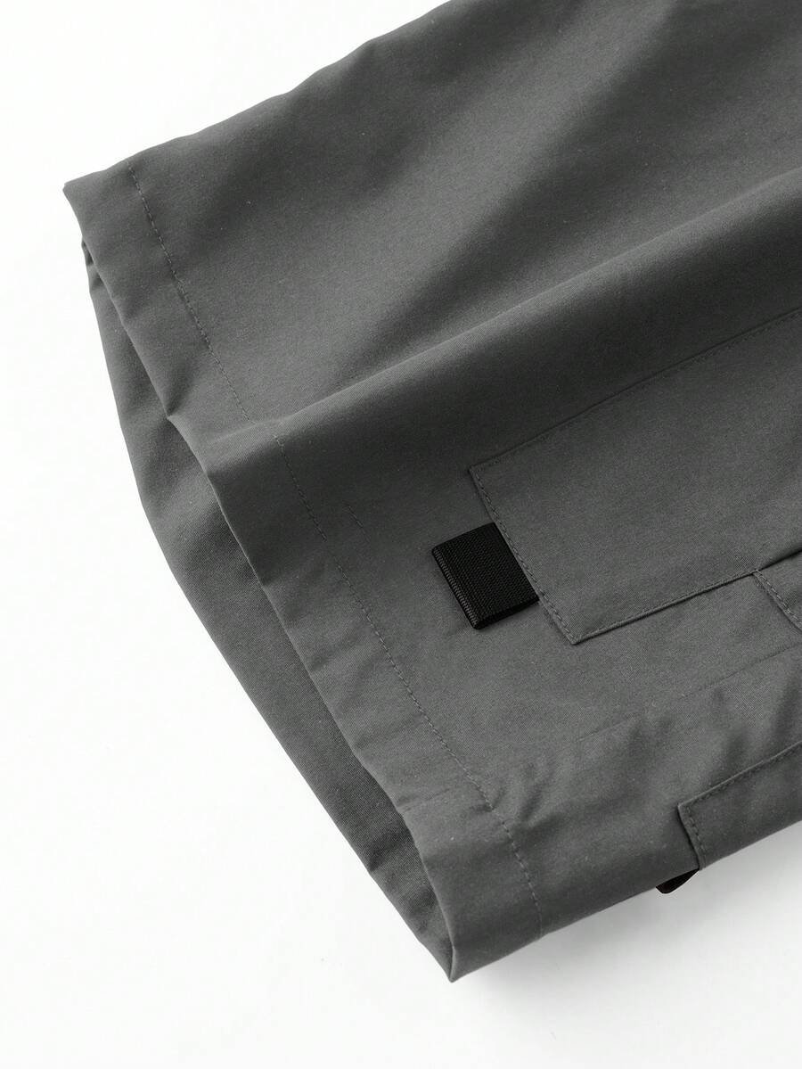 Pantalones cortos de trabajo con bolsillo y cordón en la cintura - Imagen 2