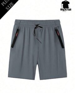 Pantalones cortos rectos elásticos de talla grande para hombres