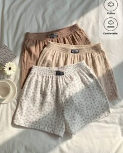 Shorts de mujer nuevos de primavera-verano 100% algodón