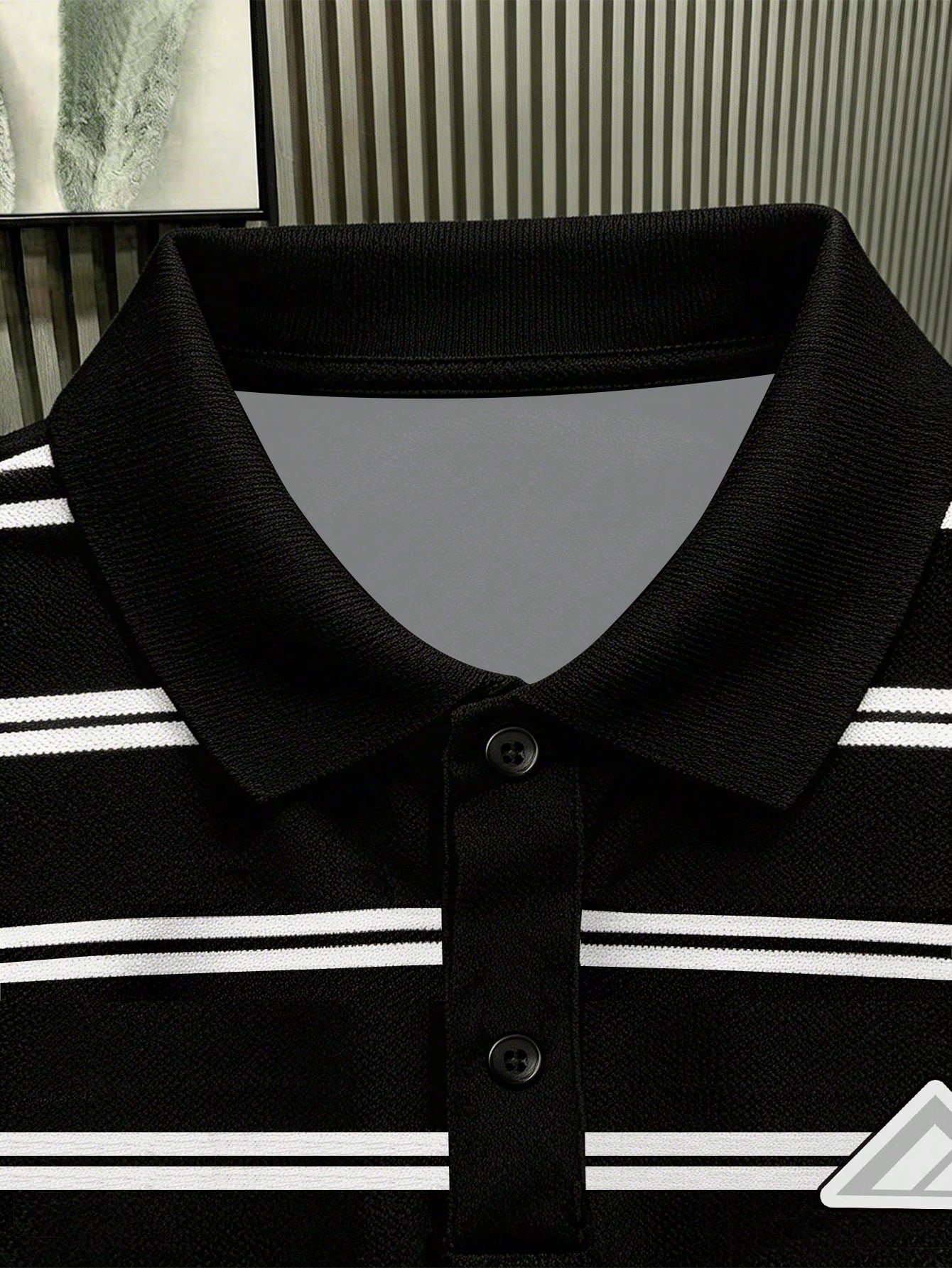 Camiseta polo de manga corta a rayas casual y versátil - Imagen 2