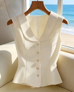Blusa sin mangas elegante de verano para mujeres