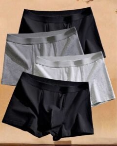 4 piezas de ropa interior para hombres, con estiramiento medio