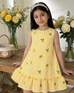 Vestido casual y cómodo de uso diario con volantes y estampado de cuadros