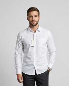 Camisa manga larga básica blanca