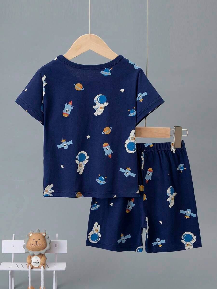 Pijama de Manga Corta y Pantalones Cortos para Niños - Imagen 2