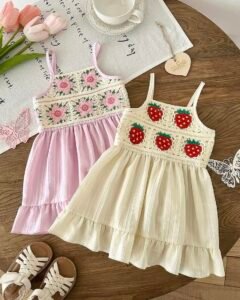 Vestido línea A con volantes en el bajo, ligero y fresco, estilo delicado