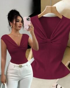 Blusa con diseño jacquard de textura ondulada