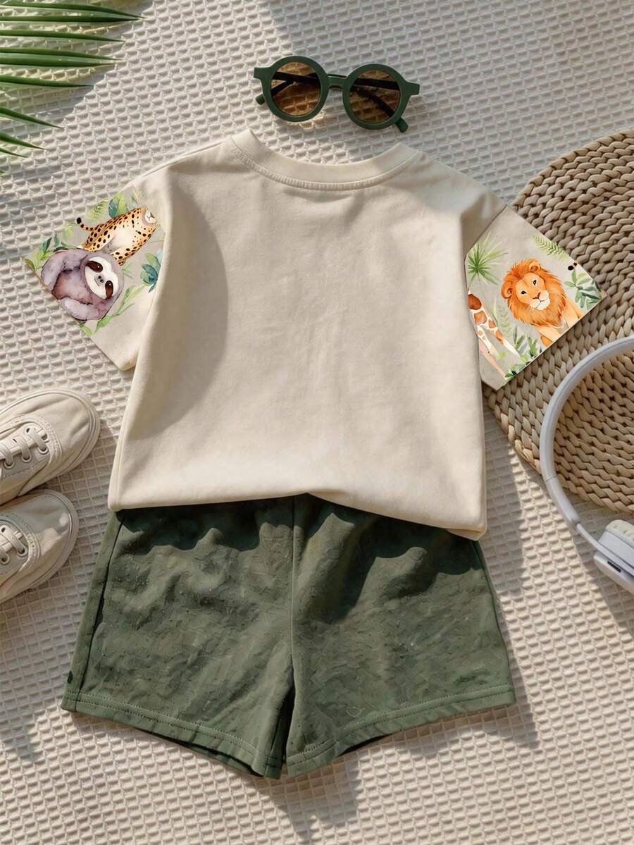 Top informal minimalista con estampado para niño - Imagen 2
