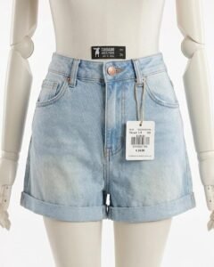Short mezclilla push up bleach