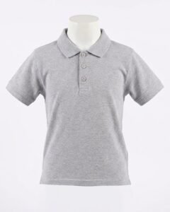 Playera manga corta polo jaspe