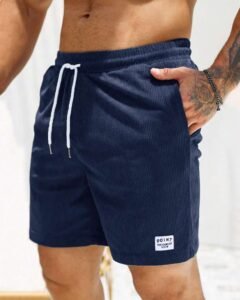 Pantalones cortos holgados con detalle de parche con letras
