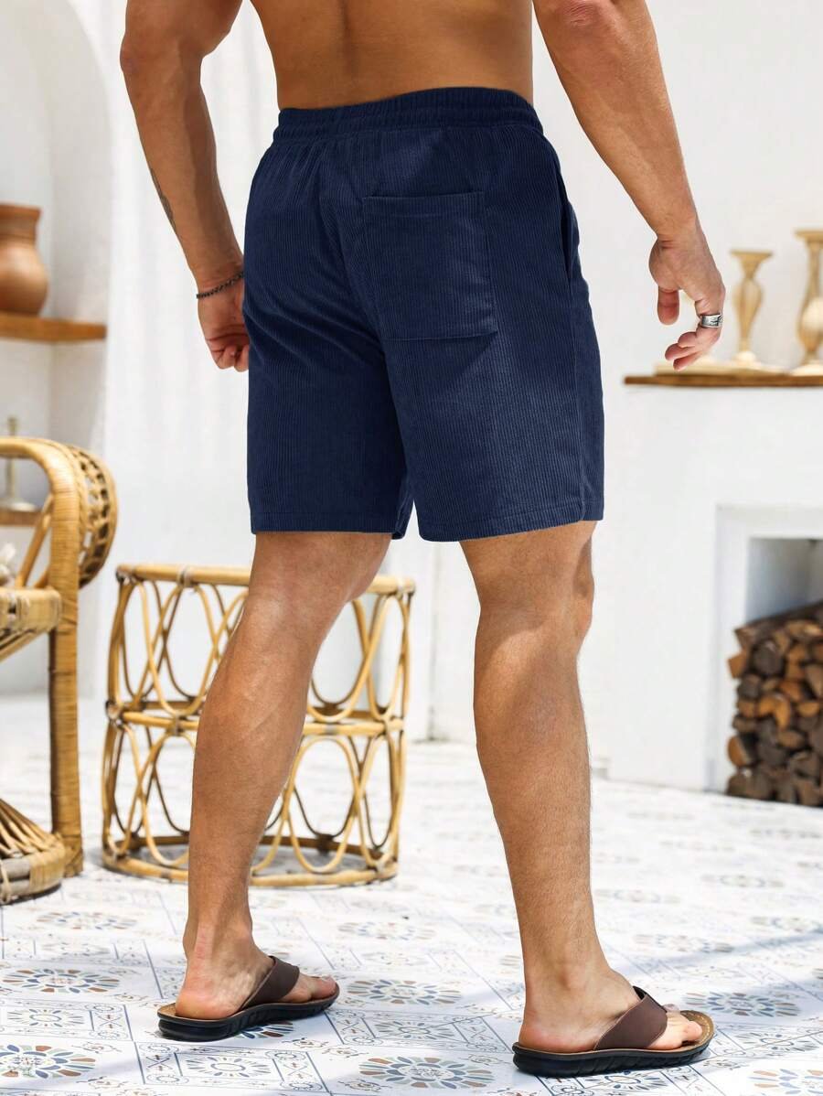 Pantalones cortos holgados con detalle de parche con letras - Imagen 3