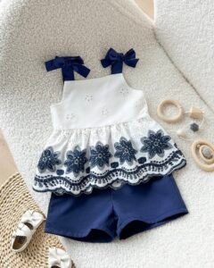 Conjunto de Top de Tirantes Y Shorts para Bebé Niña