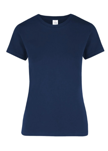 Playera Cuello Redondo Mujer Azul marino