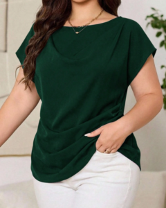 Blusa de uso diario versátil y casual de unicolor
