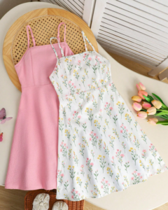 Vestido de tirantes finos, diseño de espalda abierta, lazo, estilo línea A