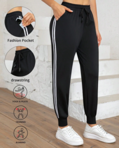 Pantalones deportivos de mujer de seda de hielo de alta elasticidad