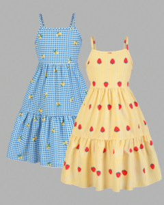 Vestido midi de línea A con cintura alta