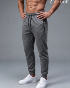 Jogger para hombre con cintura con cordón y bolsillos laterales con cremallera