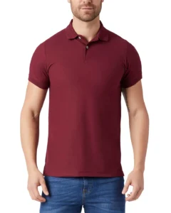 Playera polo vino manga corta caballero supreme