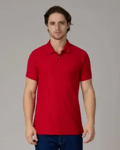 Playera polo rojo manga corta hombre supreme