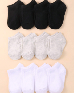 12 pares de calcetines unisex para niños pequeños