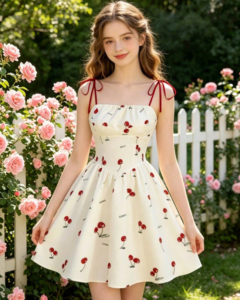 Vestido de tirantes sin mangas estilo fiesta