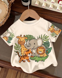 Camiseta de cuello redondo de manga corta holgada estilo minimalista