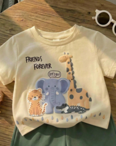 Camiseta de cuello redondo de manga corta holgada estilo minimalista