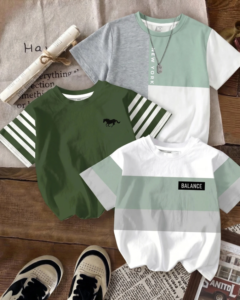 Camiseta de manga corta de cuello redondo minimalista