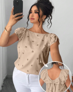 Blusa de mujer talla grande estilo francés lindo casual