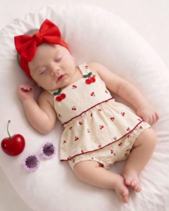 top de tirantes y pantalones cortos para bebé niña recién nacida