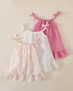 Vestido informal con tirants de moño de diseño sólido