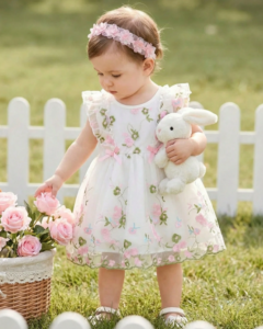 Vestido de princesa de malla bordada con volantes sin mangas